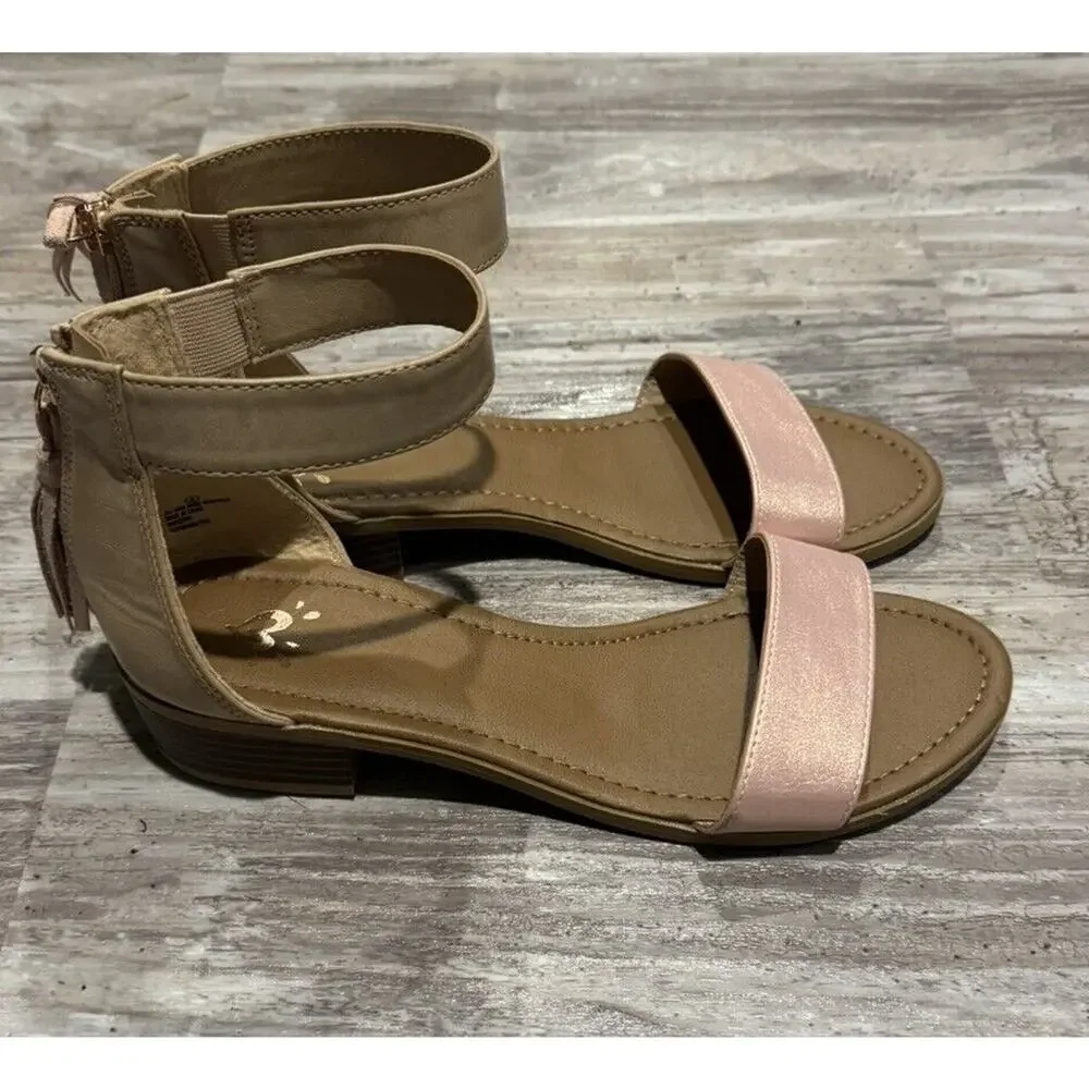 Justice Sandals Size 8 Big Girl